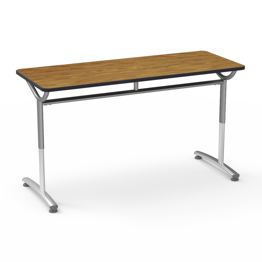 Virco TE24608YADJ - TEXT Series Adjustable Height Training Table - 24"W x 60"L (Virco TE24608YADJ) - SchoolOutlet
