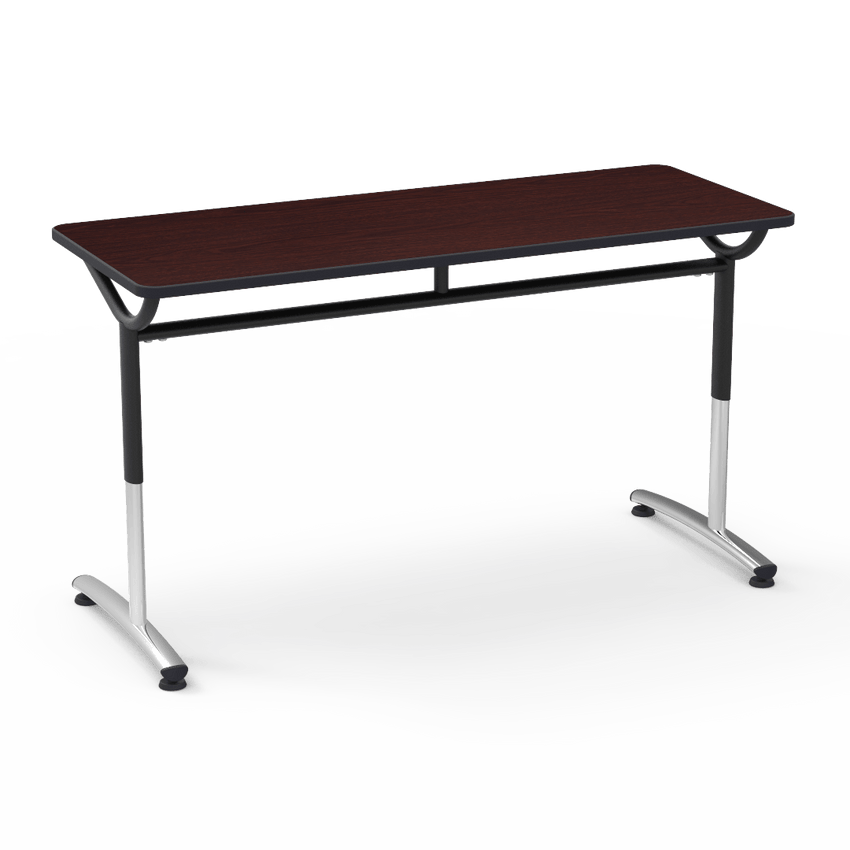 Virco TE24608YADJ - TEXT Series Adjustable Height Training Table - 24"W x 60"L (Virco TE24608YADJ) - SchoolOutlet