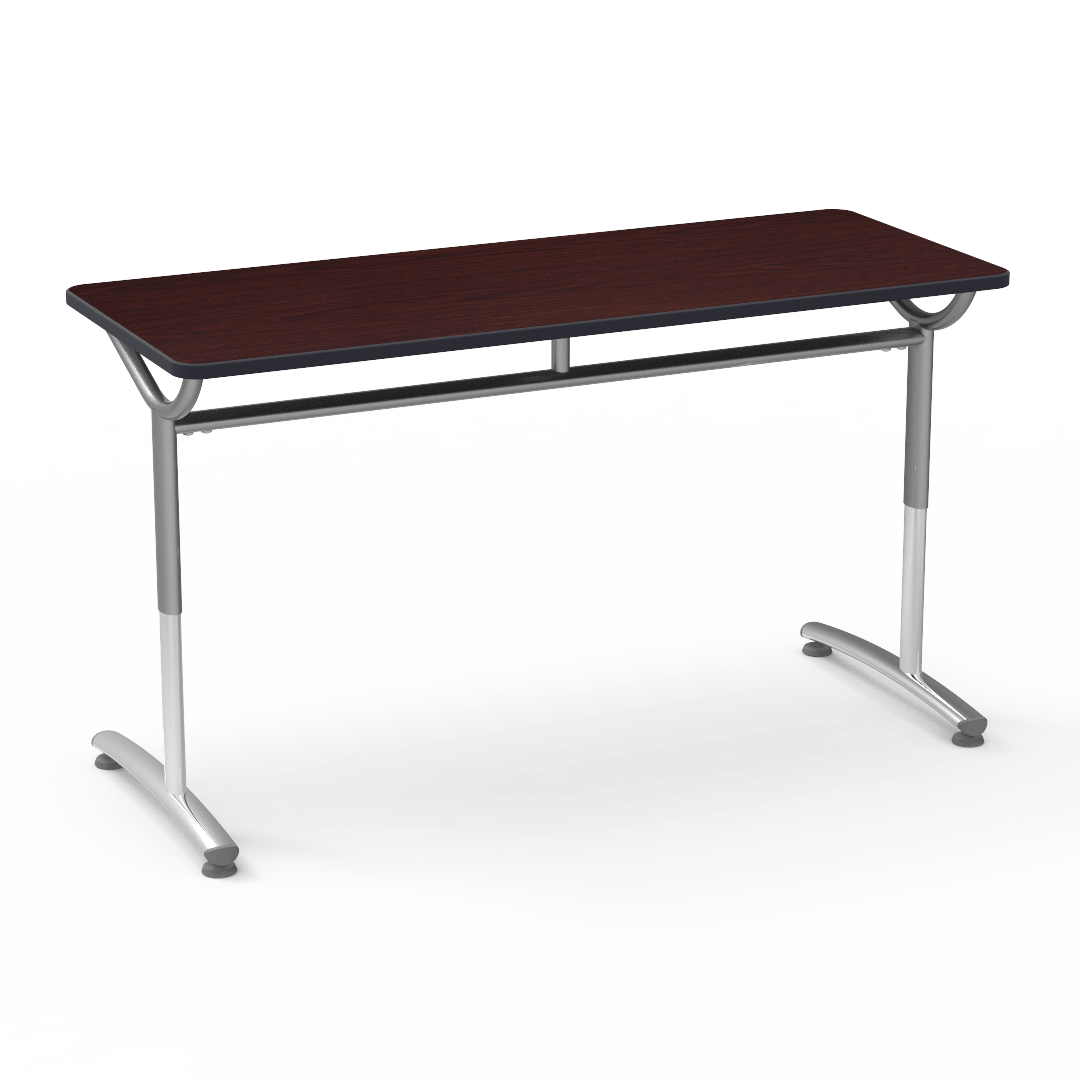 Virco TE24608YADJ - TEXT Series Adjustable Height Training Table - 24"W x 60"L (Virco TE24608YADJ) - SchoolOutlet