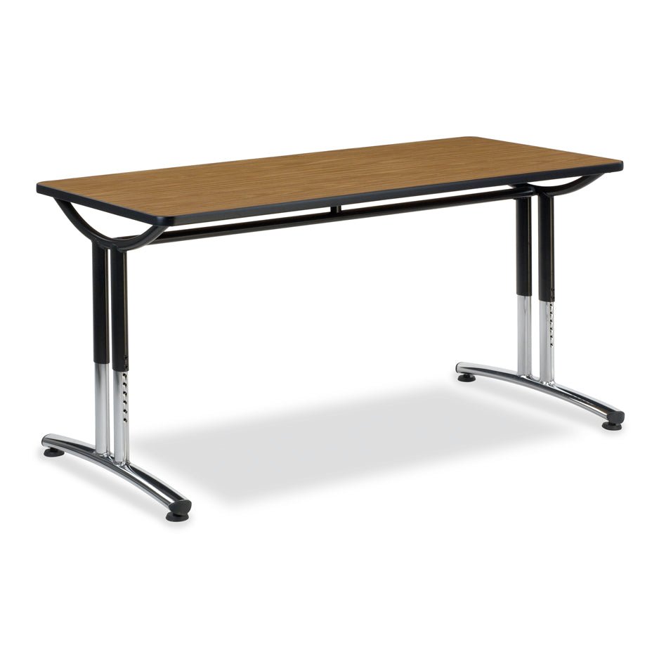 Virco TE30608DADJ - Virco TEXT Series Table, 30" x 60" x 1-1/8" Top, Adjustable-Height Legs 26"-34"H - SchoolOutlet