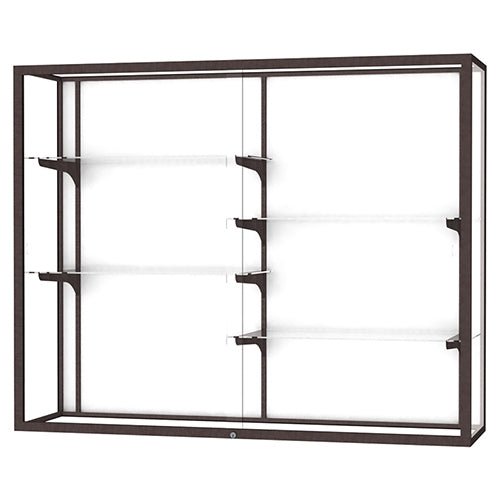 Waddell Champion 1200 Wall Case w/ Cork Back & Anodized Aluminum Frame - 120"W x 48"H x 16"D(Waddell WAD-12410-CK) - SchoolOutlet