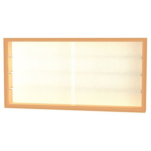 Waddell Specialty Memento Wall Display Case - 30"W x 15"H x 3½"D(Waddell WAD-88-1530K-PB) - SchoolOutlet