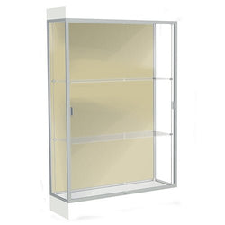 Waddell Edge 92 Lighted Floor Case w/ White Back & Dark Bronze Frame - 48"W x 76"H x 20"D(Waddell WAD-92LFWH-BZ)