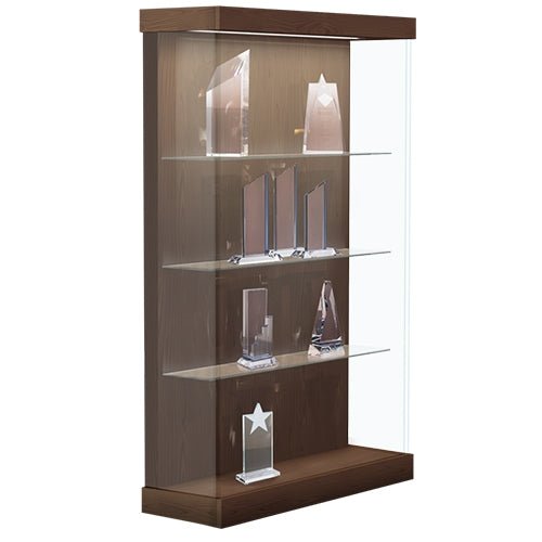 48W Wall Mount Display Case, Standard Laminate, LED Lights