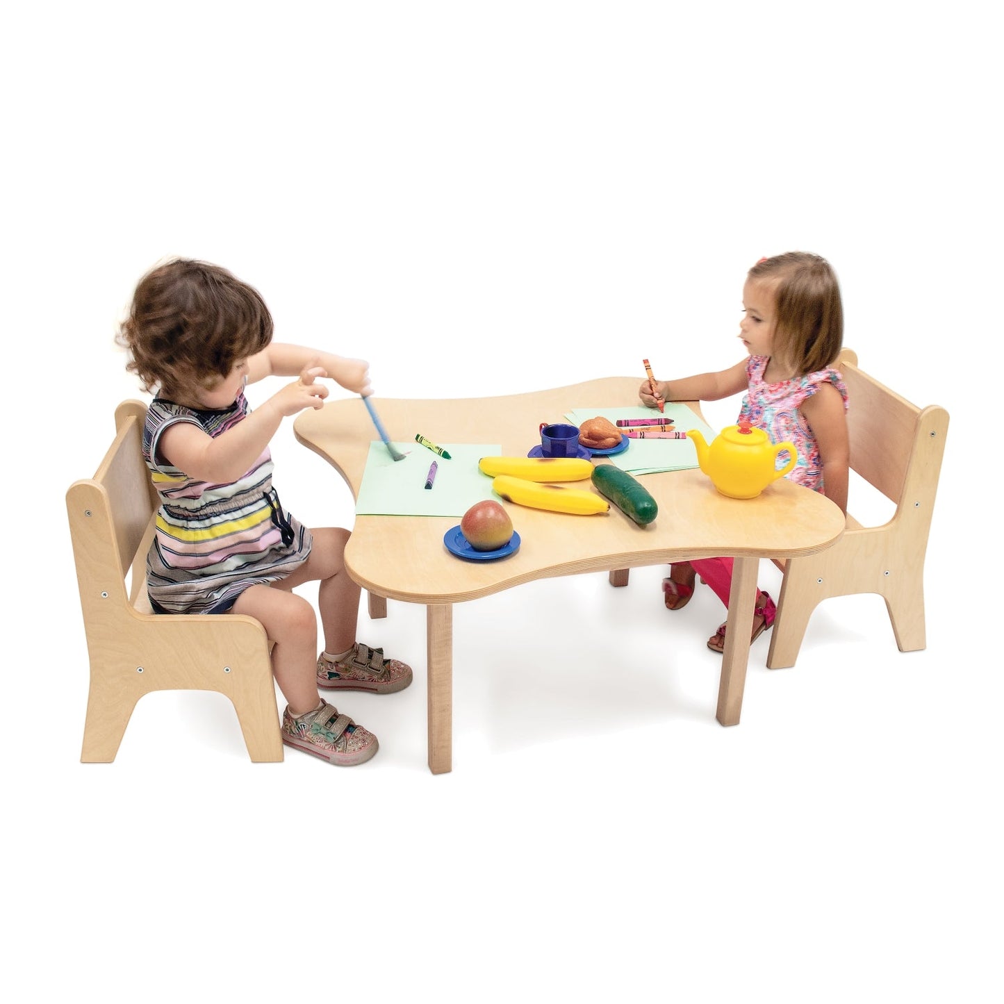 Whitney Brothers Toddler Flower Table and Two Chair Set(Whitney Brothers WHT-WB0181) - SchoolOutlet