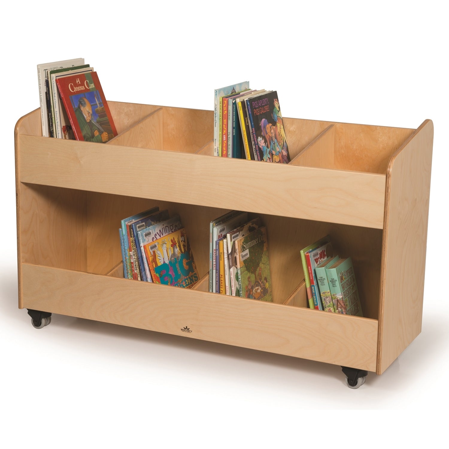 Whitney Brothers Eight Section Mobile Book Organizer(Whitney Brothers WHT-WB0296) - SchoolOutlet
