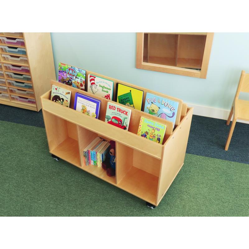 Whitney Brothers Mobile Book Storage Island (Whitney Brothers WHT-WB0383) - SchoolOutlet