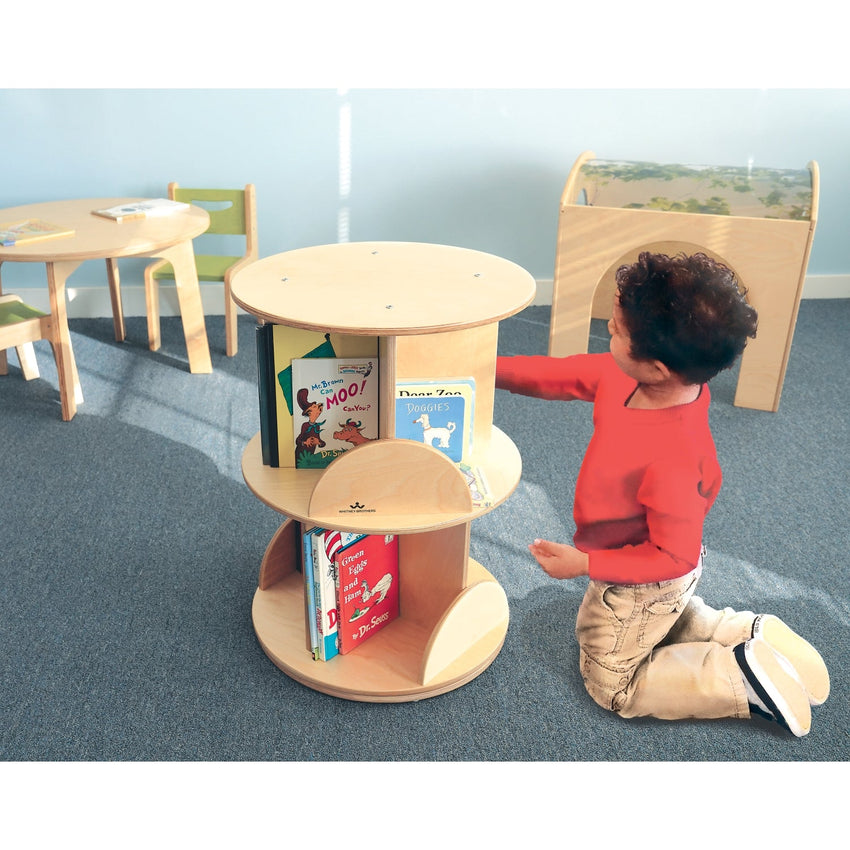 Whitney Brothers Two Level Book Carousel(Whitney Brothers WHT-WB0502R) - SchoolOutlet