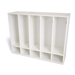 Whitney Brothers Whitney White Five Section Coat Locker (Whitney Brothers WHT-WB0659)