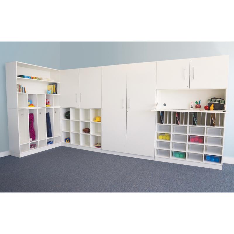 Whitney Brothers Whitney White Cubby And Shelf Cabinet(Whitney Brothers WHT-WB0660) - SchoolOutlet