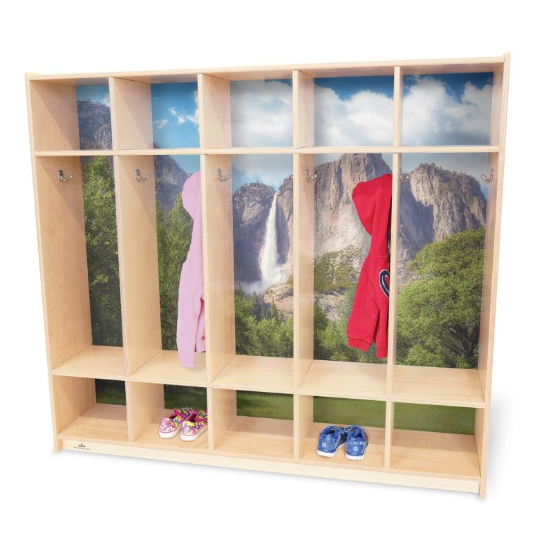 Whitney Brothers Nature View Five Section Coat Locker (WHT-WB0852) - SchoolOutlet