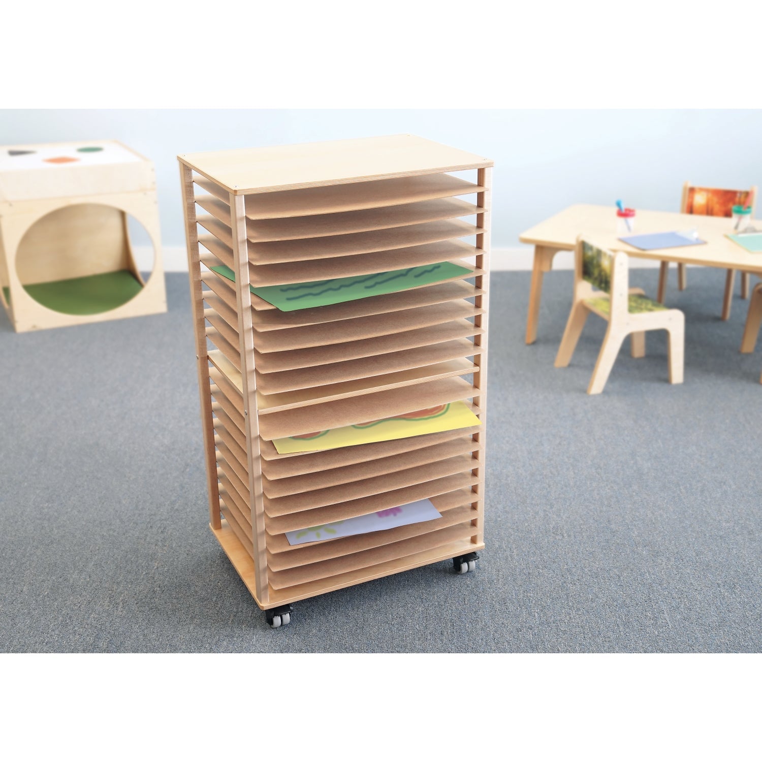 Whitney Brothers Mobile Art Drying Rack(Whitney Brothers WHT-WB0878) - SchoolOutlet