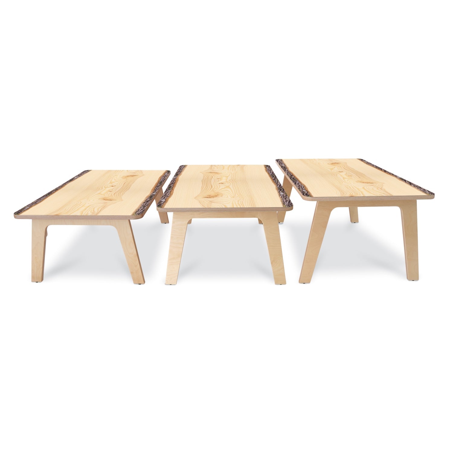 Whitney Brothers Nature View Live Edge Rectangle Table 20" Height - SchoolOutlet