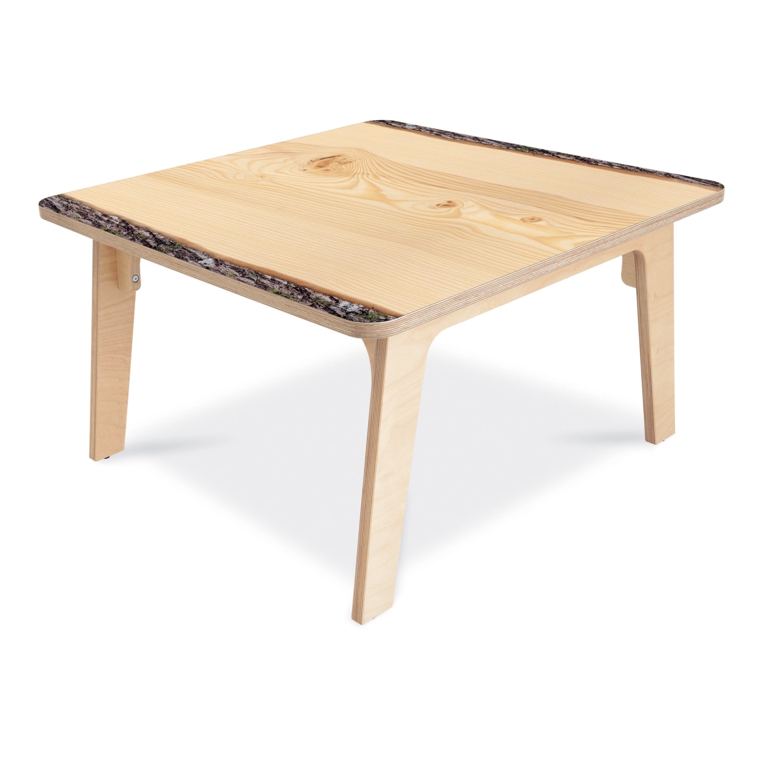 Whitney Brothers Nature View Live Edge Square Table 20" Height - SchoolOutlet