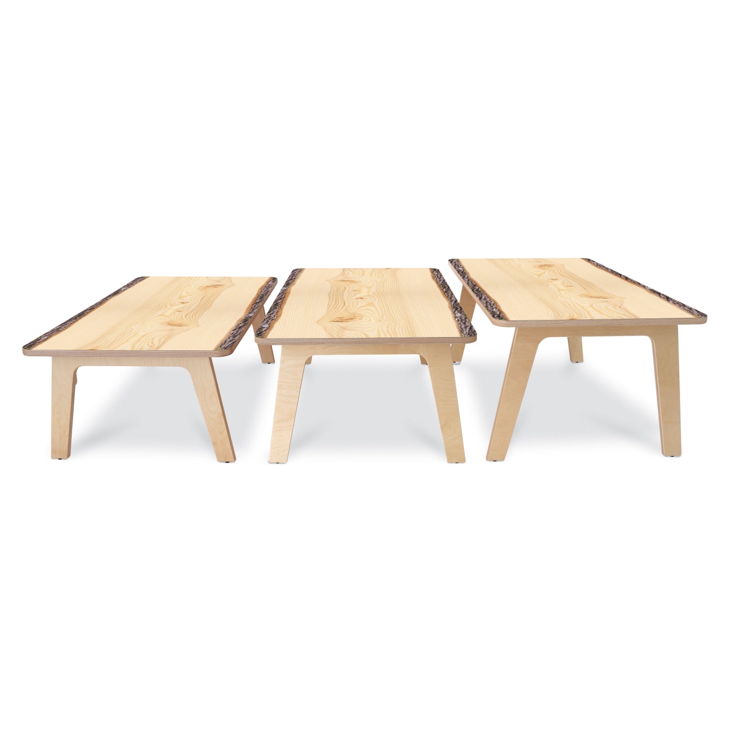 Whitney Brothers Nature View Live Edge Rectangle Table 18" Height - SchoolOutlet