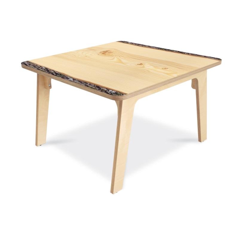 Whitney Brothers Nature View Live Edge Square Table 22" Height - SchoolOutlet