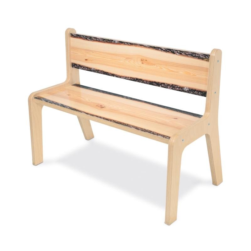 Whitney Brothers Nature View Live Edge Bench 14" Height - SchoolOutlet