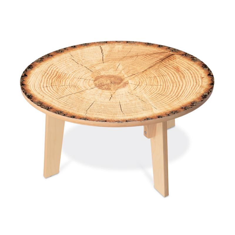 Whitney Brothers Nature View Live Edge Round Table 18" Height - SchoolOutlet