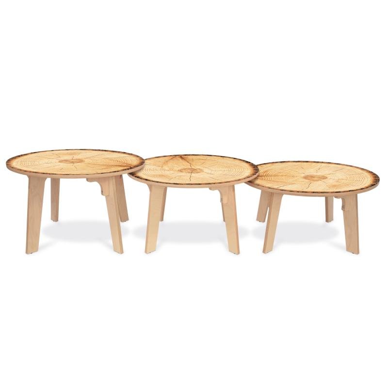 Whitney Brothers Nature View Live Edge Round Table 18" Height - SchoolOutlet