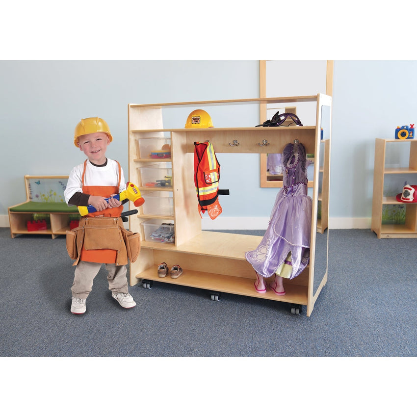 Whitney Brothers Mobile Dress-Up Center With Trays and Mirror(Whitney Brothers WHT-WB1734) - SchoolOutlet