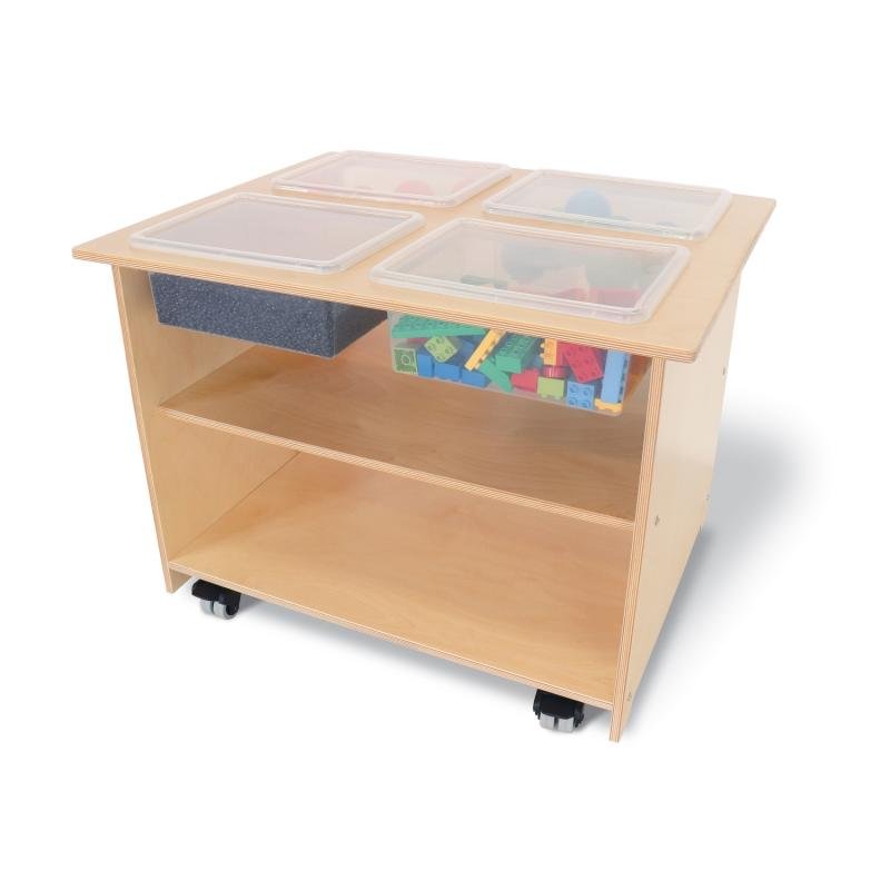 Whitney Brothers Mobile Sensory Table With Trays And Lids (Whitney Brothers WHT-WB1775) - SchoolOutlet