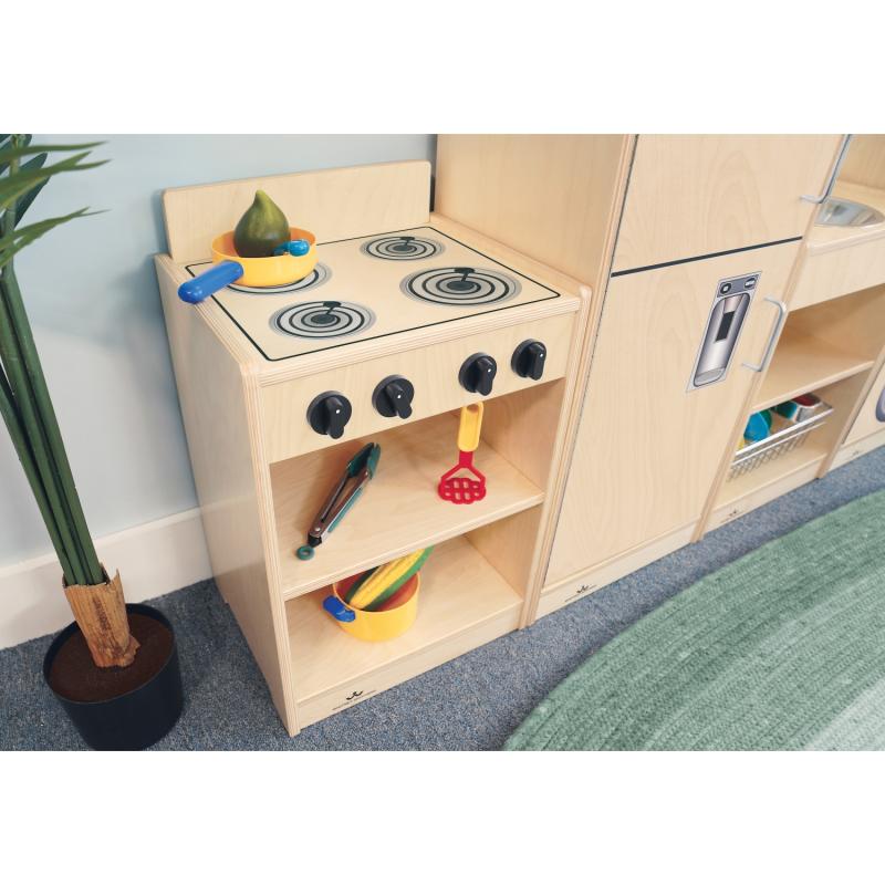 Whitney Brothers Let's Play Toddler Stove - Natural - SchoolOutlet
