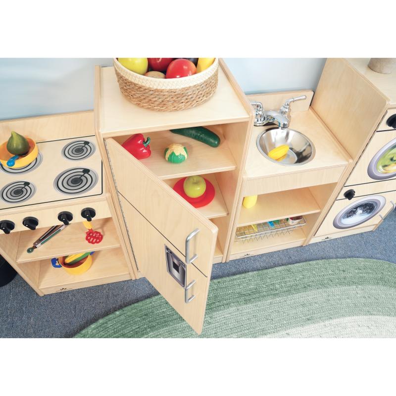 Whitney Brothers Let's Play Toddler Refrigerator - Natural - SchoolOutlet