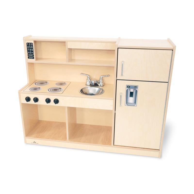 Whitney Brothers Let's Play Toddler Kitchen Combo - Natural - SchoolOutlet