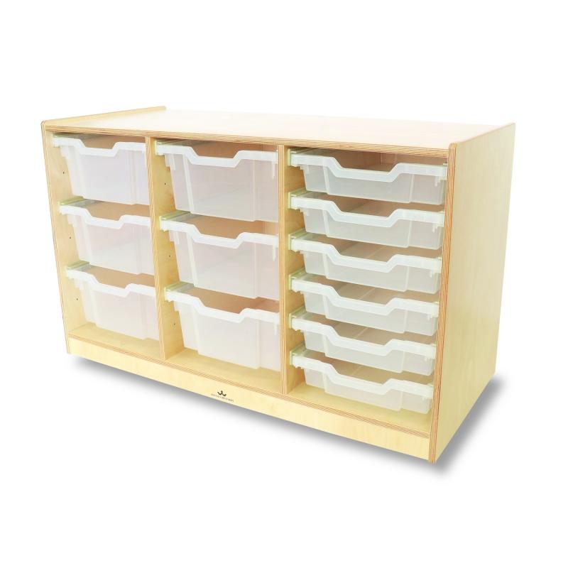 Whitney Brothers Clear Tray Triple Column Storage Cabinet(Whitney Brothers WHT-WB7003) - SchoolOutlet