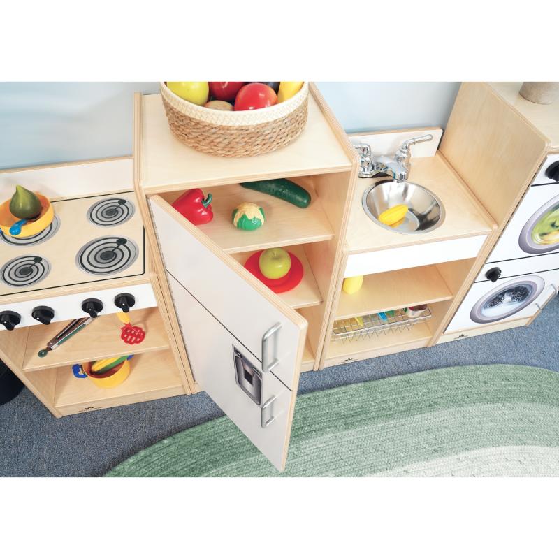 Whitney Brothers Let's Play Toddler Kitchen Ensemble - White - SchoolOutlet
