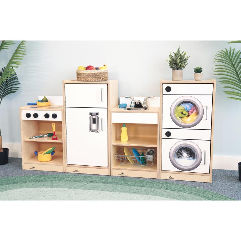 Whitney Brothers Let's Play Toddler Kitchen Ensemble - White - SchoolOutlet