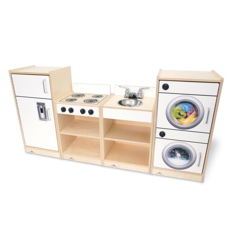 Whitney Brothers Let's Play Toddler Kitchen Ensemble - White - SchoolOutlet