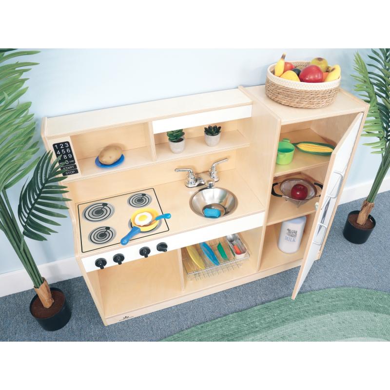 Whitney Brothers Let's Play Toddler Kitchen Combo - White - SchoolOutlet