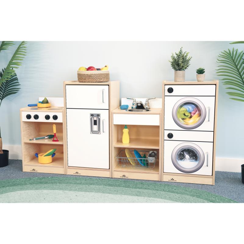 Whitney Brothers Let's Play Toddler Washer/Dryer - White - SchoolOutlet