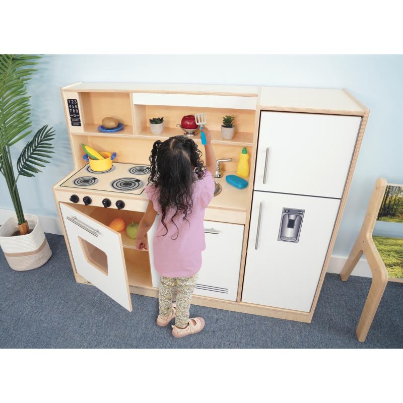Whitney Brothers Contemporary Kitchen Combo - White - SchoolOutlet
