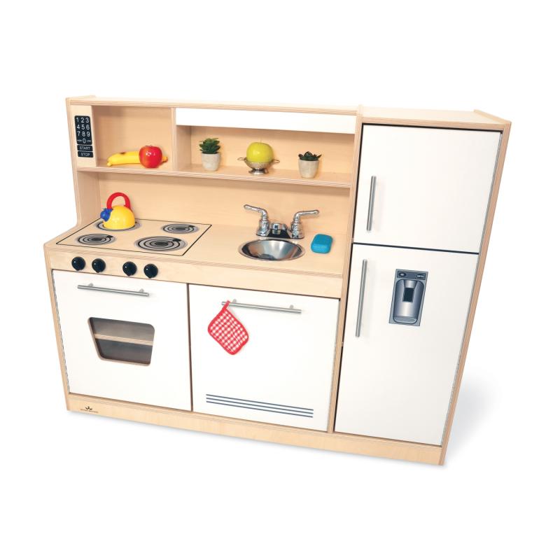 Whitney Brothers Contemporary Kitchen Combo - White - SchoolOutlet