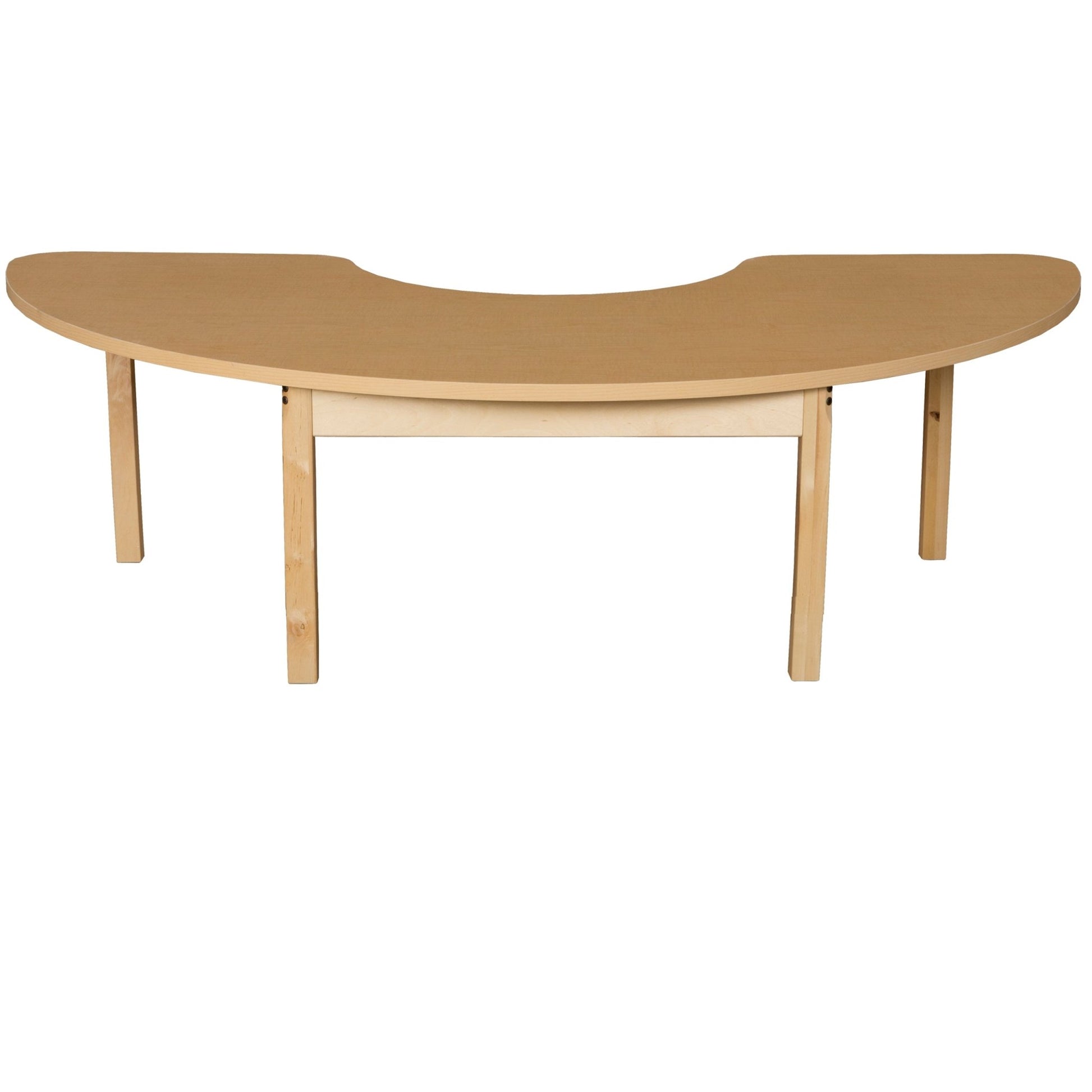 Wood Designs 22" x 64" Half Circle High Pressure Laminate Table with Hardwood Legs 14" - (HPL2264HCRC14) - SchoolOutlet