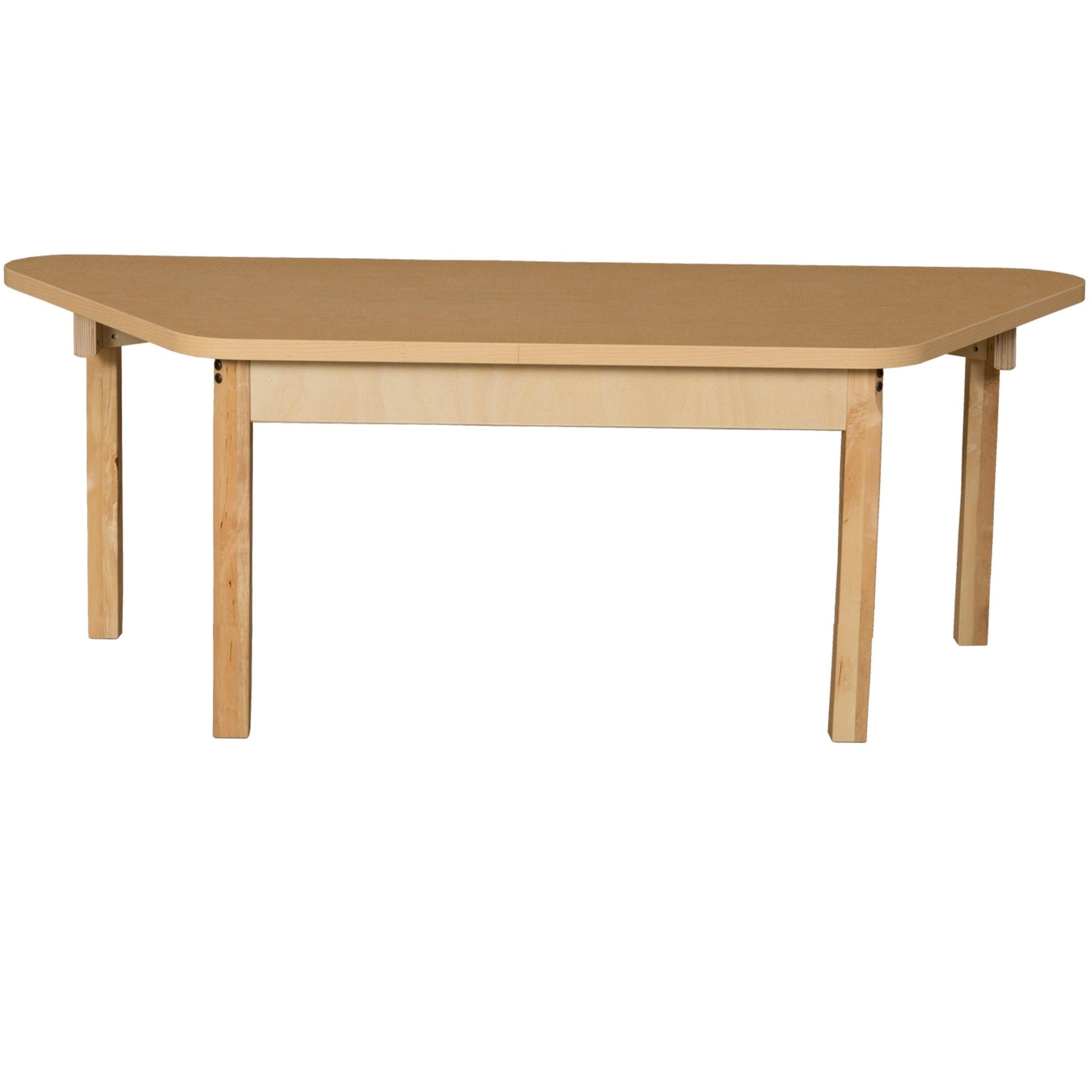 Wood Designs Trapezoidal High Pressure Laminate Table with Hardwood Legs-14" - (HPL3060TRPZ14) - SchoolOutlet