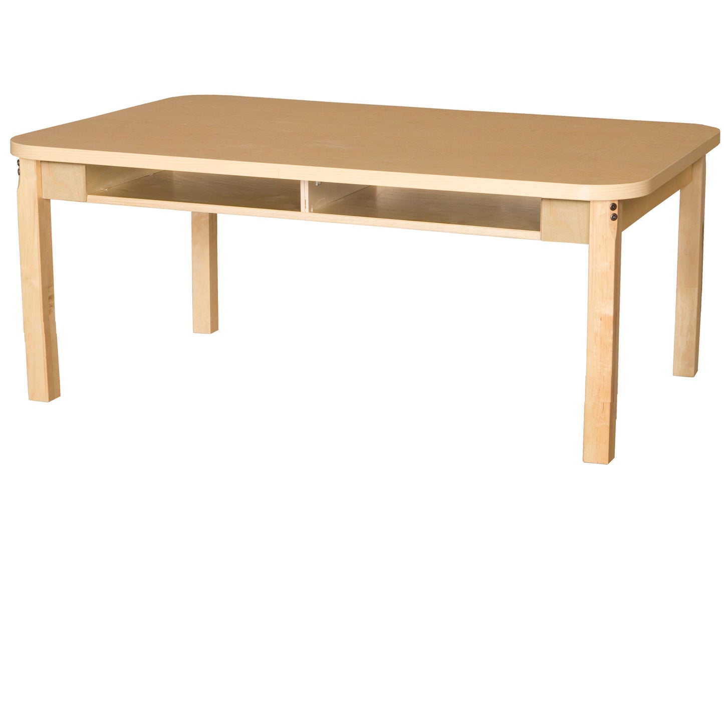 Wood Designs 36" x 48" Four Seater High Pressure Laminate Desk with Hardwood Legs- 14" - (HPL3648DSK14) - SchoolOutlet