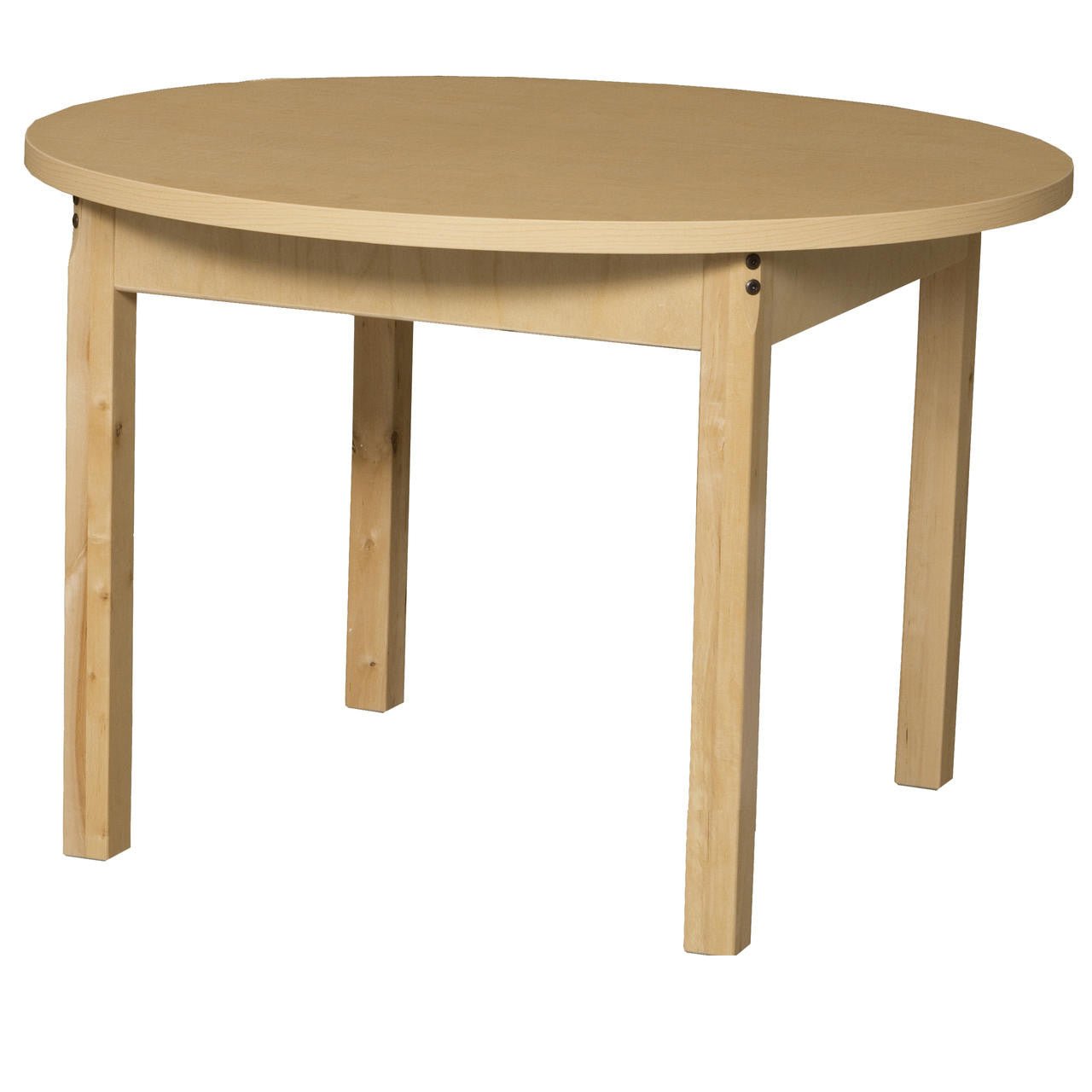 Wood Designs 36" Round High Pressure Laminate Table with Hardwood Legs- 14" - (HPL36RND14) - SchoolOutlet