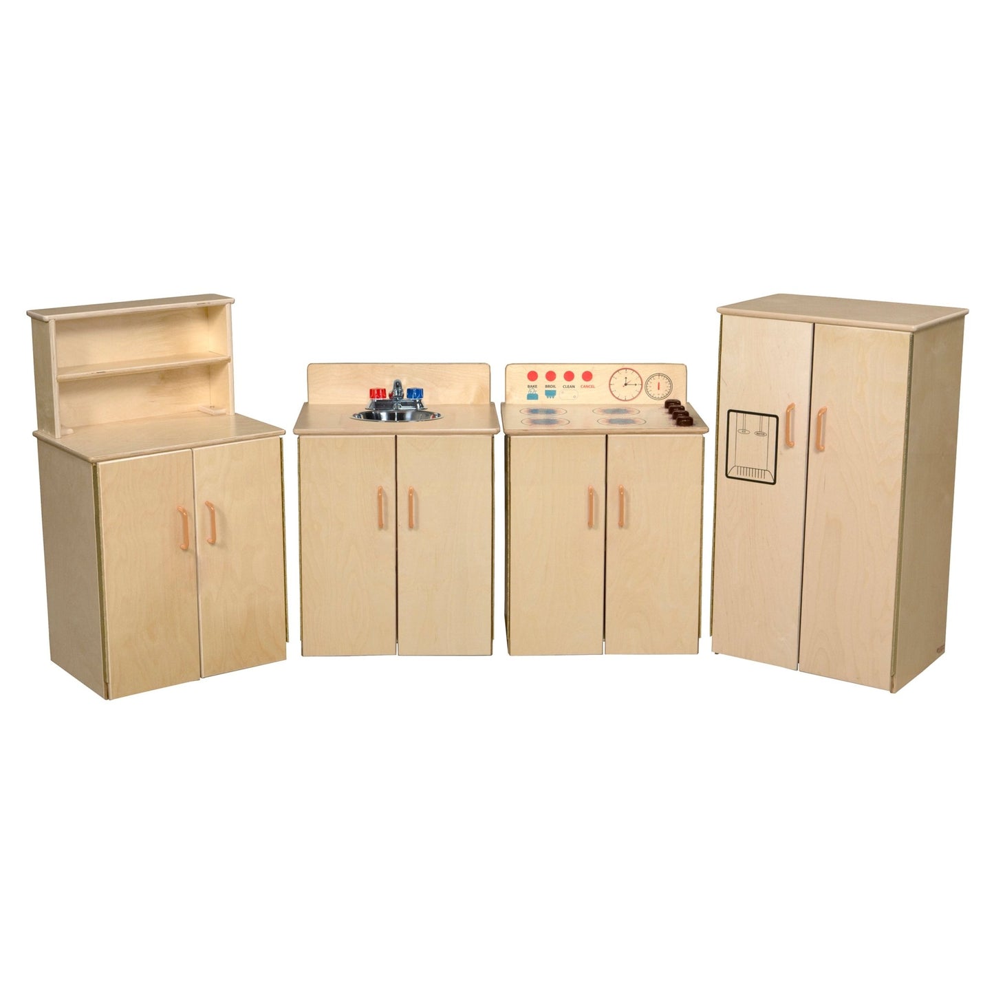 Wood Designs Set of (4) Classic Appliances with Deluxe Hutch - (WD10002) - SchoolOutlet