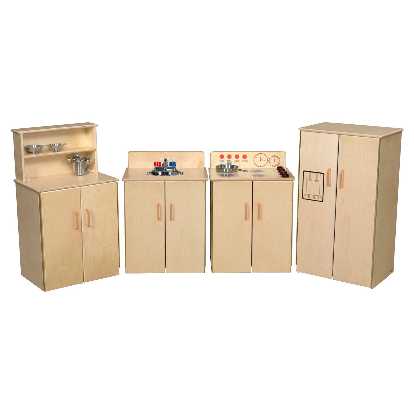Wood Designs Set of (4) Classic Appliances with Deluxe Hutch - (WD10002) - SchoolOutlet