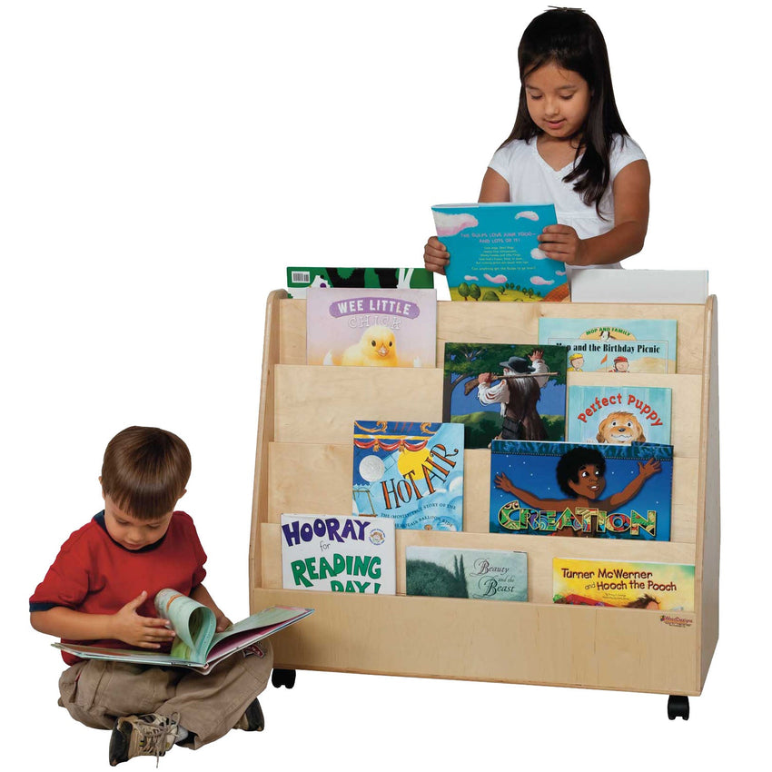 Wood Designs Double Sided Mobile Book Display (Wood Designs WD34200) - SchoolOutlet