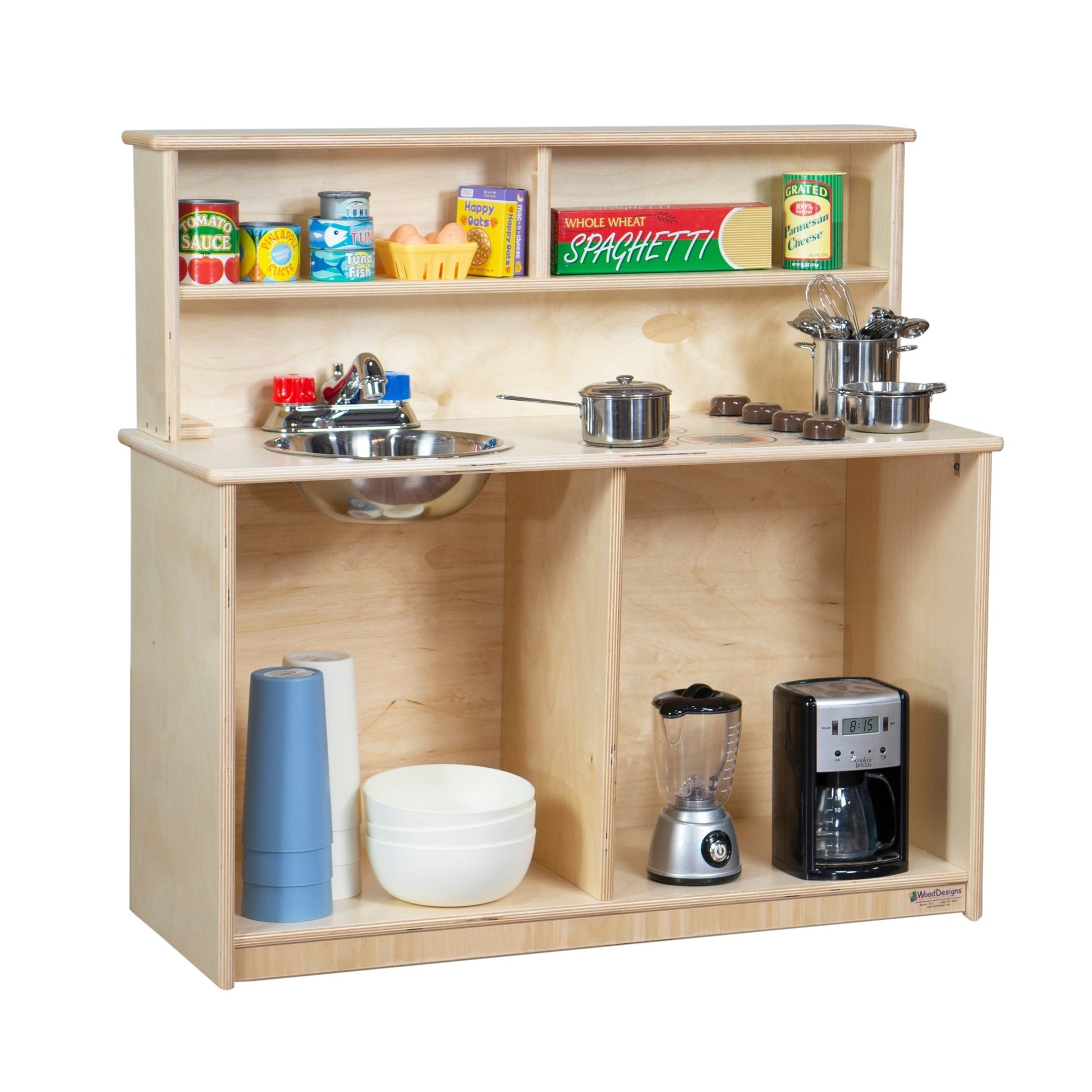 Wood Designs Tot-Size 3-n-1 Kitchen (Sink, Range, Hutch) (Wood Designs Tot WD40800) - SchoolOutlet