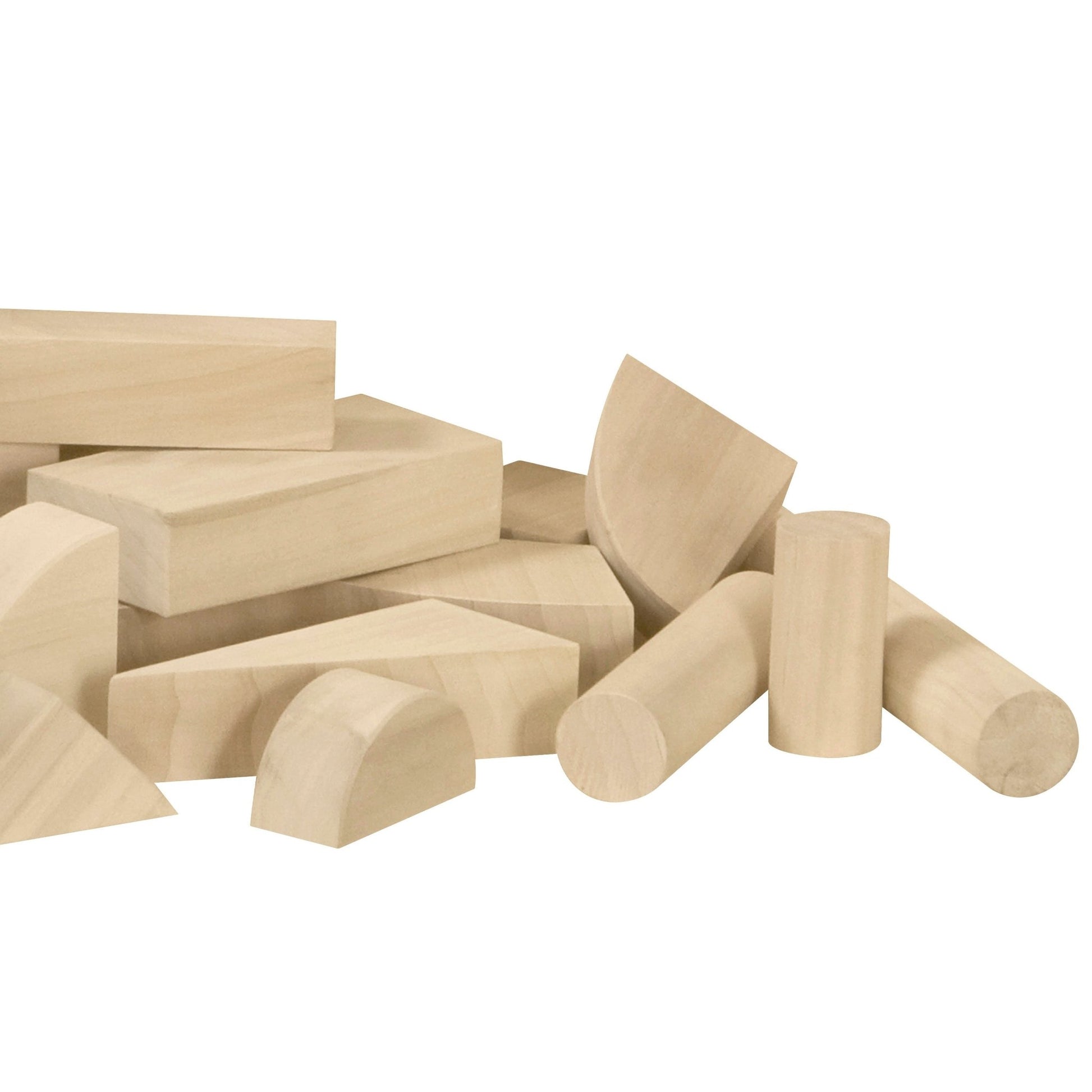 Wood Designs Basic Blocks - 15 Shapes, 56 Pcs. (WD60200) - SchoolOutlet