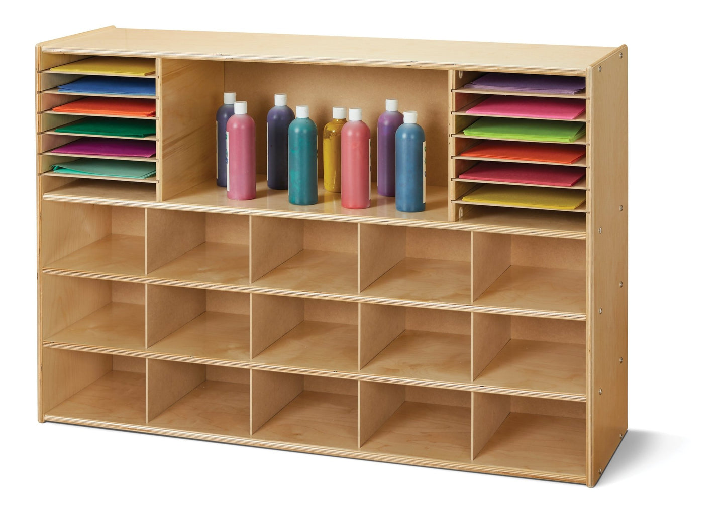 Young Time Sectional Cubbie Tray Storage - Without Bins - Ready-to-Assemble (Young Time YOU-7030YT) - SchoolOutlet