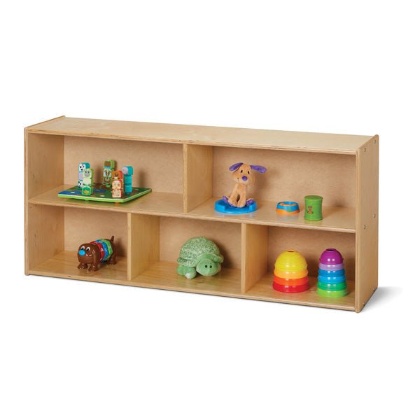 Young Time Toddler Single Storage Unit - Two Shelf - Ready to Assembled (Young Time YOU-7045YT) - SchoolOutlet