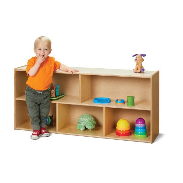 Young Time Toddler Single Storage Unit - Two Shelf - Ready to Assembled (Young Time YOU-7045YT) - SchoolOutlet