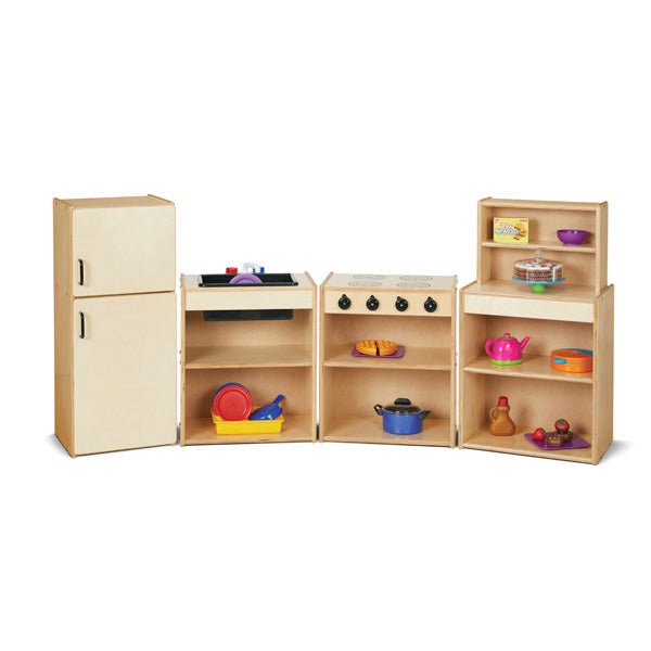 Young Time Play Kitchen 4 Piece Set - Ready-to-Assemble (Young Time YOU-7080YT) - SchoolOutlet