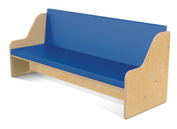 Young Time Living Room Couch with Padded Blue Seating - Ready to Assemble (Young Time YOU-7086YT)